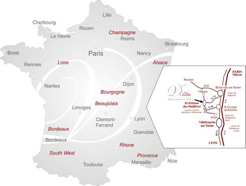 Wine Regions map